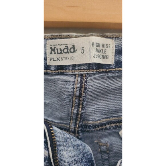 Mudd High Rise ankle jeggings cut up jeans - Picture 2 of 3